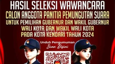 Simak!!! Pengumuman Hasil Seleksi Wawancara PPS Se-Kota Kendari