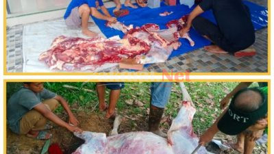 Masjid Ihyaus Sunnah Puuwatu Turut Berbagi Daging Kurban ke Warga Non Muslim