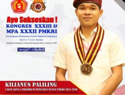 Kilianus Paliling Kader Terbaik PMKRI Cabang Kendari Siap Tarung Calon Ketua Presidium PP PMKRI St.Thomas Aquinas 2024-2026
