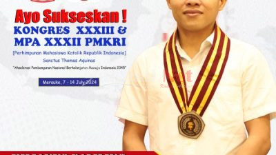 Kilianus Paliling Kader Terbaik PMKRI Cabang Kendari Siap Tarung Calon Ketua Presidium PP PMKRI St.Thomas Aquinas 2024-2026
