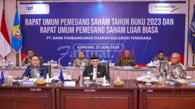 RUPS Tahun 2023 Bank Sultra Bagi 282 Milyar Deviden Pemilik Saham