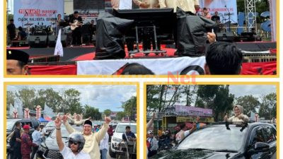 Daftar ke KPU Kota Kendari, Yudhi – Nirna di Antar Ribuan Simpatisan