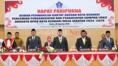 Hari Ini 35 Anggota DPRD Kota Kendari Periode 2024-2029 Dilantik