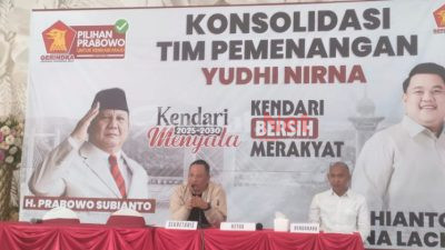 Potensi Menang di Pilwali Kota Kendari, Yudhi- Nirna Gelar Rapat Konsolidasi