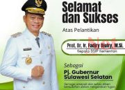 Prof Dr Ir Fadjry Jufry di Lantik Sebagai Pj Gubernur Sulawesi Selatan, Ahli Pertanian Teknologi Dan Inovasi.