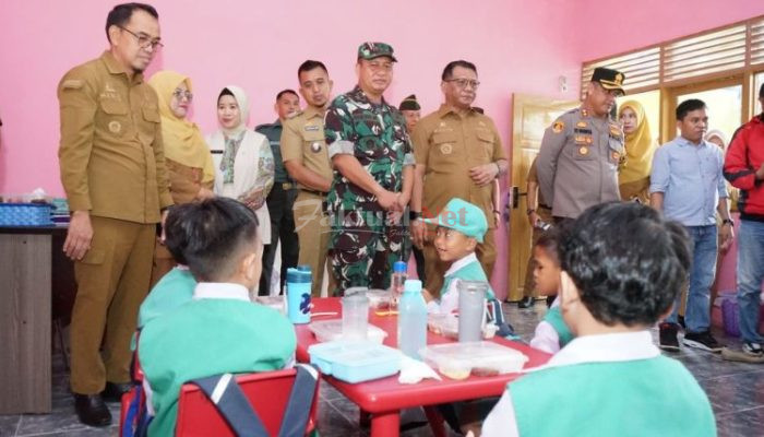 Dandim 1409/Gowa, Dampingi Uji Coba Makan Bergizi Gratis