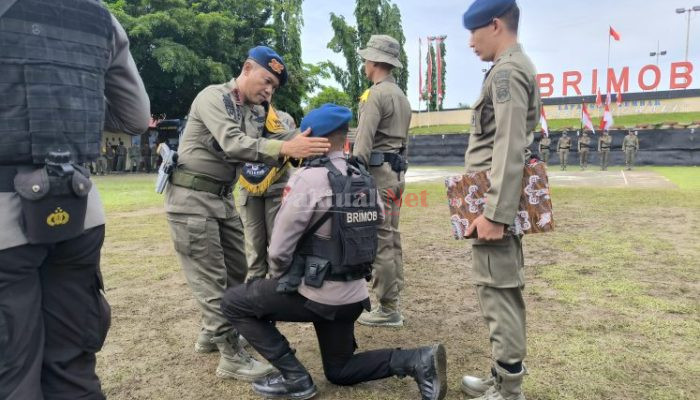 Dansat Brimob Polda Sulsel Upacara Pembaretan, Membuka Latihan Dasar Kemampuan Kualifikasi Pelopor Brimob