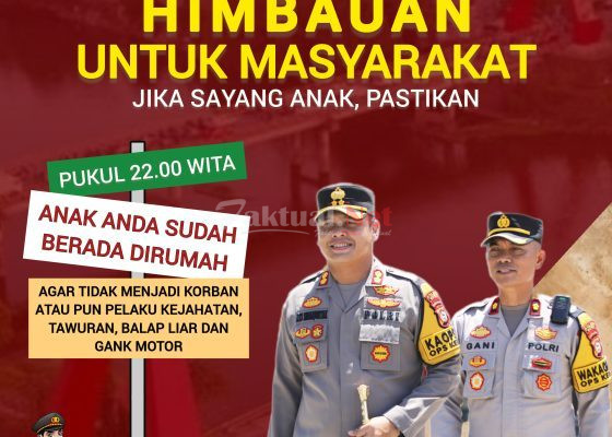 Kapolres Gowa Imbau Orang Tua: Pastikan Anak di Rumah Pukul 22.00 WITA