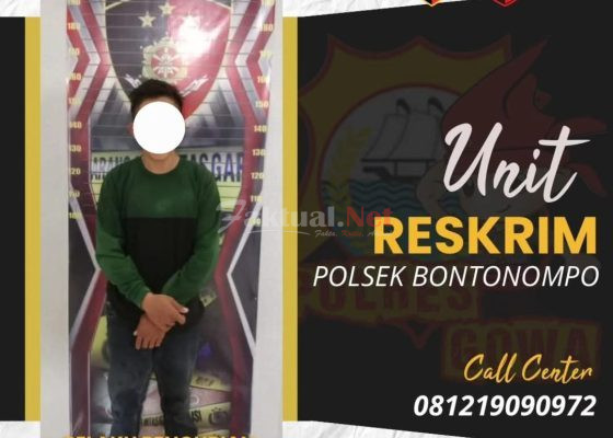 Unit Reskrim Polsek Bontonompo, Tangkap Pelaku Pencurian Kotak Amal di Masjid