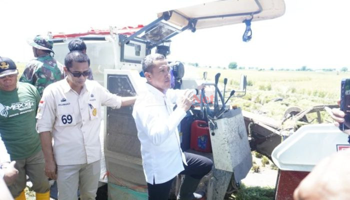 Bupati Jeneponto Ikuti Panen Raya Padi, Serentak 14 Provinsi Yang Dibuka Presiden RI