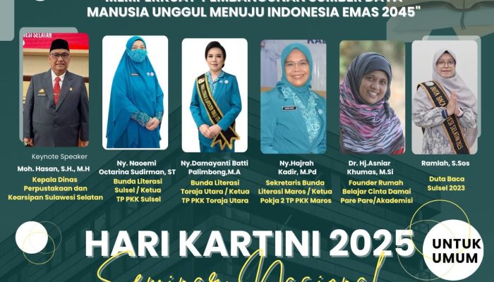 Duta Baca Sulawesi Selatan 2025, Sukses Melaksanakan Seminar Nasional Memperingati Hari Kartini