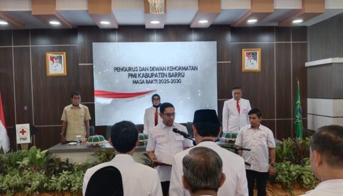 Dilantik Jadi Ketua PMI Barru, Muhammad Yulianto Badwi Kami Bekerja Tanpa Banyak Bicara