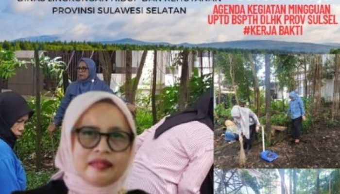 UPTD Balai Sertifikasi dan Pembenihan Tanaman Hutan DLHK Prov SulSel, Laksanakan Agenda Mingguan Kerja Bakti Rutin