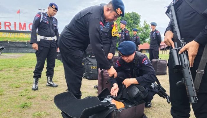 Batalyon B Pelopor Satbrimob Polda Sulsel, Siap Amankan Laga PSM Makassar vs Malut United di Stadion B.J Habibie 