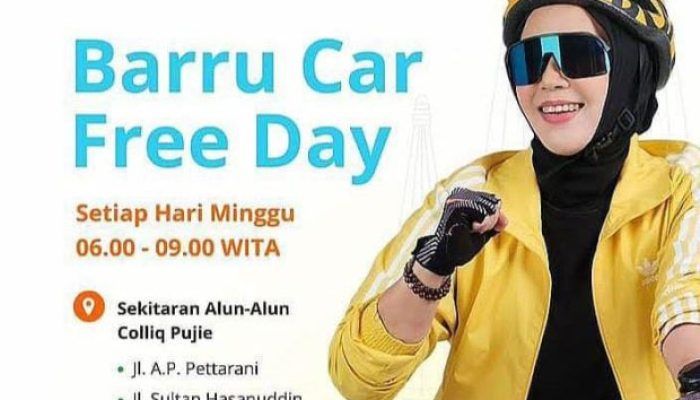 Bupati Barru Andi Ina Kartika Sari, SH., M.Si., Ajak Masyarakat Barru Meriahkan Car Free Day 