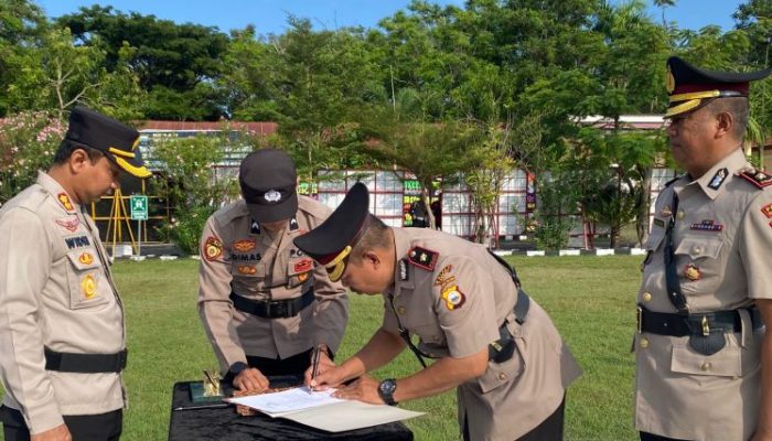 Kapolres Jeneponto Pimpin, Upacara Pelantikan dan Serah Terima Jabatan di Lingkungan Polres Jeneponto