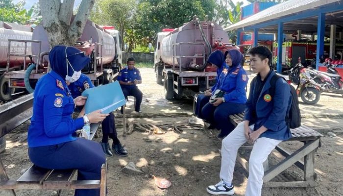 Mahasiswa UNASMAN Lakukan, Penelitian K3 Di UPTD DAMKAR Polman