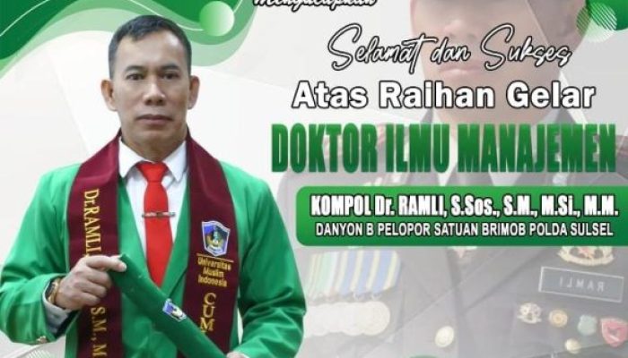Media online Faktual.net, Ucapkan Selamat Kompol DR. Ramli Raih Gelar Doktor Ilmu Manajemen, Bukti Dedikasi Kesungguhan Bhayakara Sejati