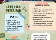 Loker, SMP Ibnu Abbas Kendari Terima Calon Guru Mapel