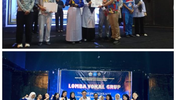 Kendari, Mubar, Konsel Raih Juara di Lomba Vokal Grup Tingkat SMA/Sederajat se Sultra