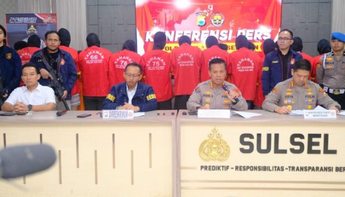 Polda Sulsel Gelar Press Release Kasus Pembakaran Kantor DPRD Sulsel dan Kota Makassar, Tetapkan 29 Tersangka