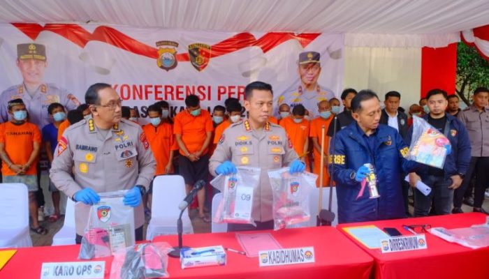 Polda Sulsel Gelar Press Release Hasil Operasi Sikat Lipu 2025, Amankan 411 Tersangka