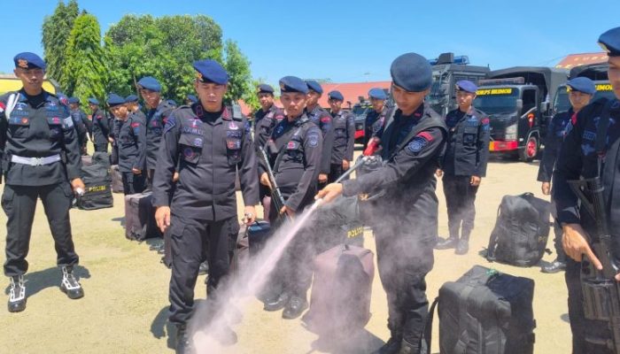 Batalyon B Pelopor Satuan Brimob Polda Sulsel Siap Amankan, Laga PSM Makassar Versus Persija Jakarta di Stadion GBH