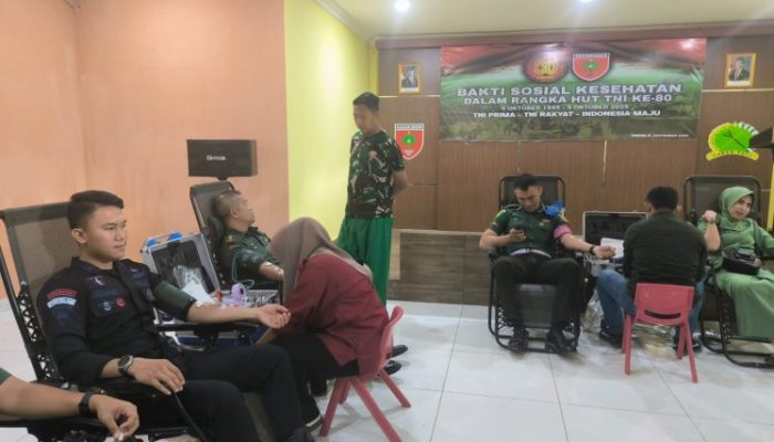 Batalyon B Pelopor Brimob Polda Sulsel, Ikut Donor Darah dalam Rangka Bakti Sosial HUT TNI ke-80