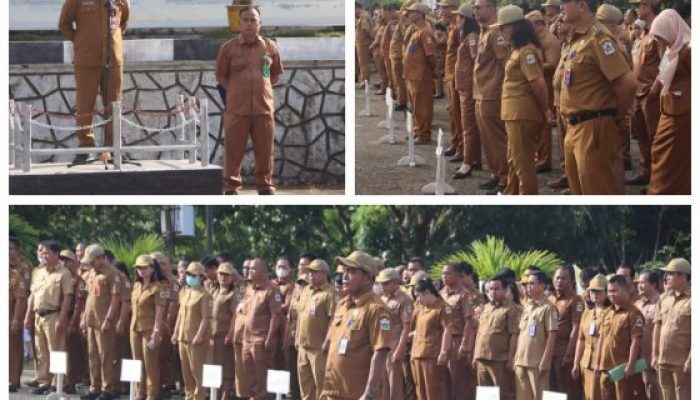 Pimpin Upacara, Sekda Nias Utara Tekankan OPD Laporkan Seluruh Kegiatan