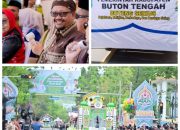 Bupati Buton Tengah bersama Ketua TP PKK Hadiri Pawai Ta’aruf STQH Nasional XXVIII di Kota Kendari