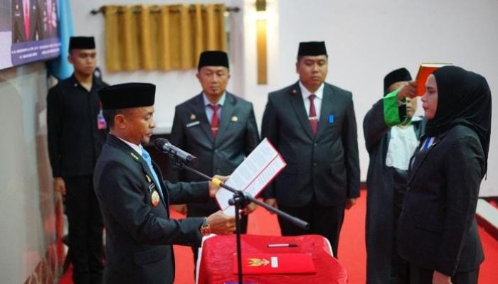 Pelantikan setelah Proses Panjang, Bupati Bone Lantik Hj Faidah Sekretaris DPRD Bone