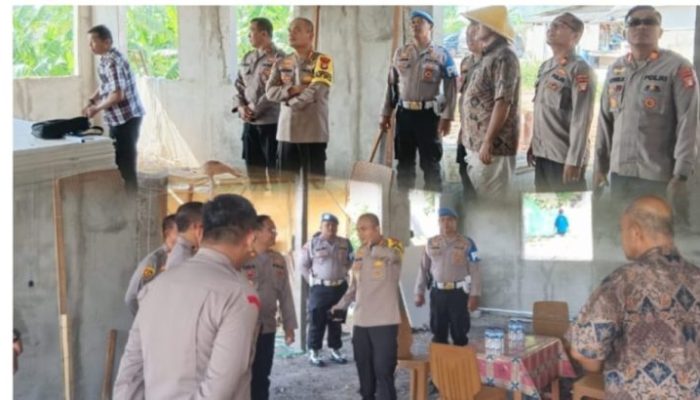 Kapolres  Metro Bekasi Tinjau Pembangunan Dapur SPPG Polri di Cikarang Selatan
