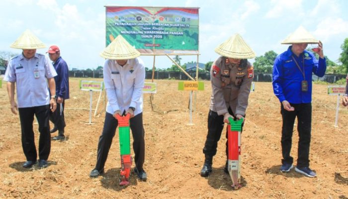 Kapolres Takalar Hadiri Penanaman Jagung Serentak Kuartal IV Bersama Forkopimda, Dukung Swasembada Pangan Nasional