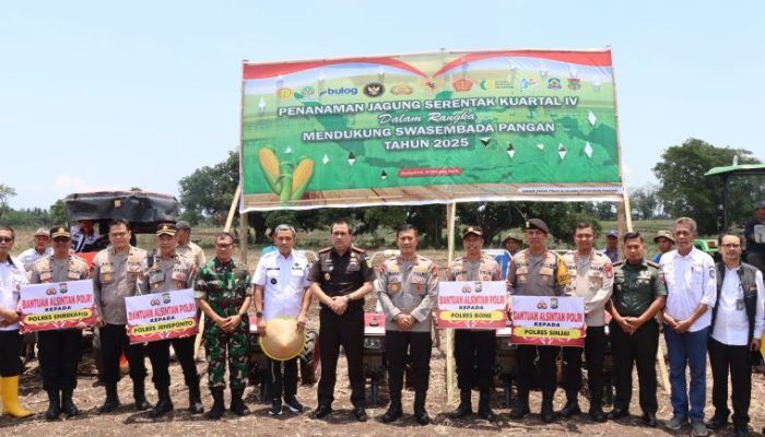 Kapolda Sulsel Laksanakan, Penanaman Jagung Serentak Kuartal IV di Jeneponto