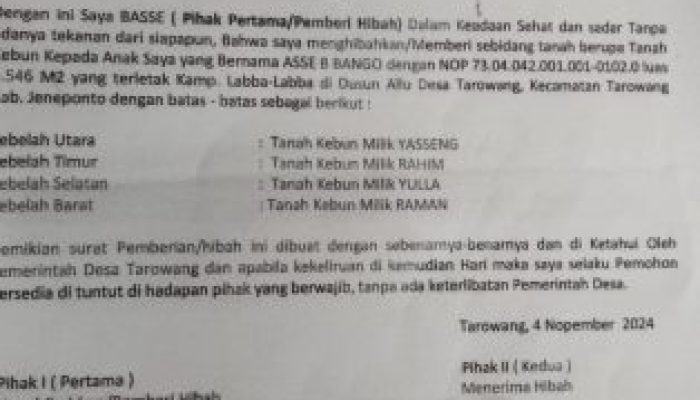Aneh ! Suket Jual Beli di Duga Abal-abal, Muncul lagi Surat Hibah Abal-abal dalam Objek yang Sama