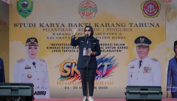 Bupati Barru Andi Ina Buka SKBKT 2025, Karang Taruna Wadah Soliditas untuk Pemuda Berdaya