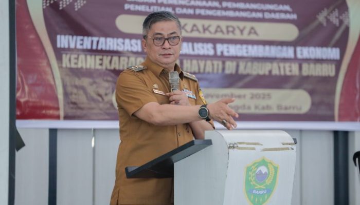 Wabup Barru Buka Lokakarya Inventaris dan Analisis Pengembangan Ekonomi Keanekaragaman Hayati, di Aula Bappelitbangda Barru