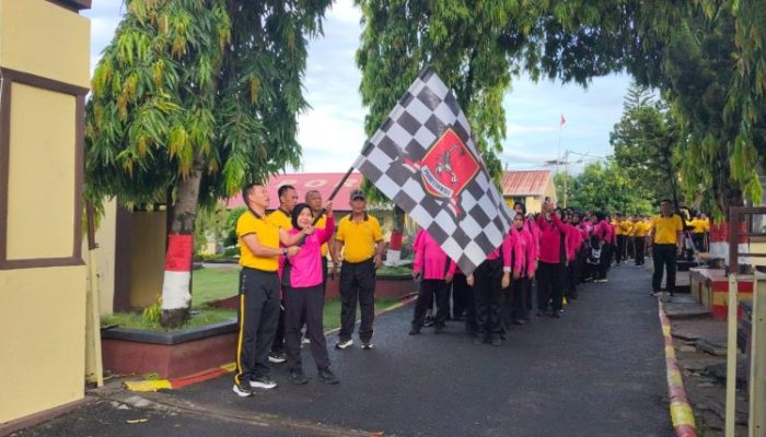 Batalyon B Pelopor Satuan Brimob Polda Sulsel, Gelar Olahraga Bersama Jelang HUT ke-80 Korps Brimob Polri