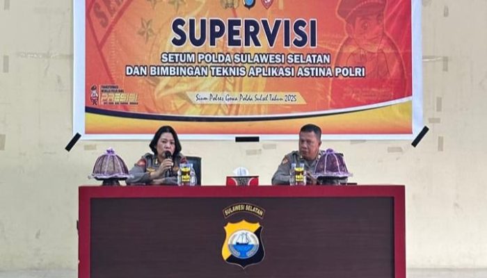 Setum Polda Sulsel Laksanakan, Supervisi dan Bimtek Aplikasi ASTINA Polri di Polres Gowa