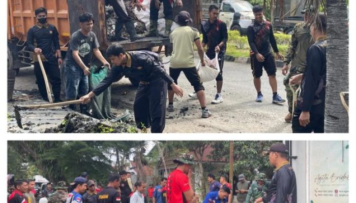 Aksi Bersih Drainase Jum’at Bersih Tak Henti : Sinergi Warga, Pemerintah, Aparat, Satpol PP, dan Damkar Polman