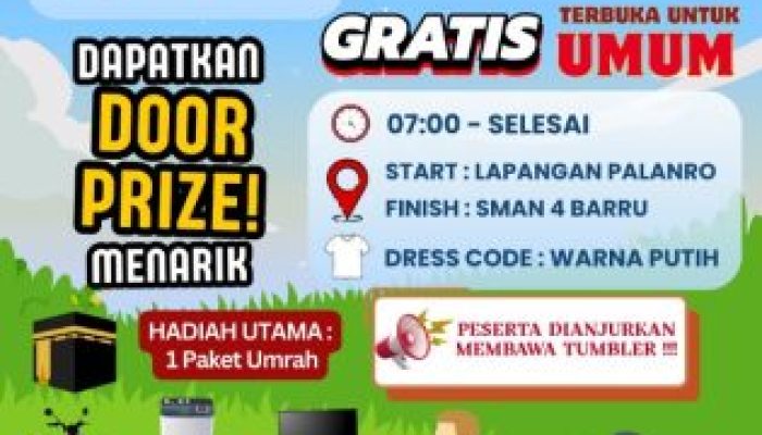 Fun Walk Spesial HUT SMAN 4 Barru ke-27 Siap Digelar, Gratis dan Terbuka untuk Umum