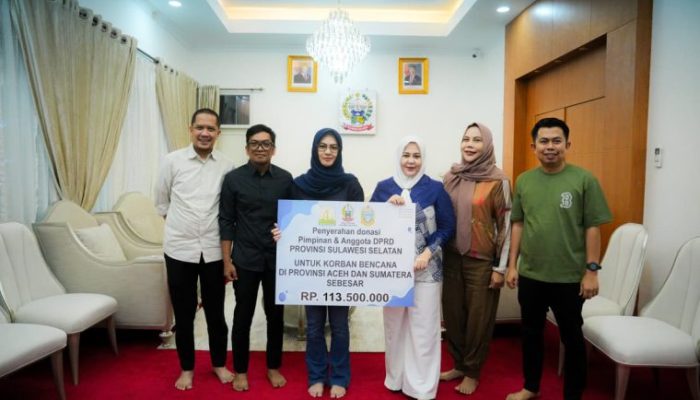 Pemprov Sulsel Terima Donasi DPRD, Wagub Fatmawati Ajak Masyarakat Salurkan Bantuan Melalui Posko BPBD