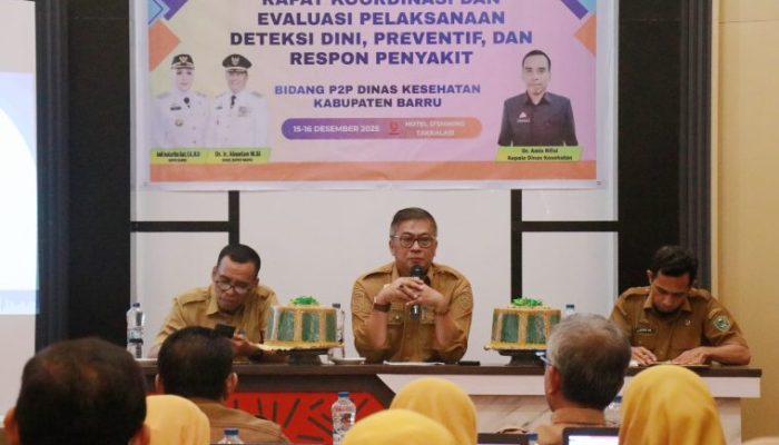 Wabup Barru Abustan Hadiri Rapat Koordinasi (P2P) Dinas kesehatan: Fokus Deteksi Dini Edukasi Kesehatan