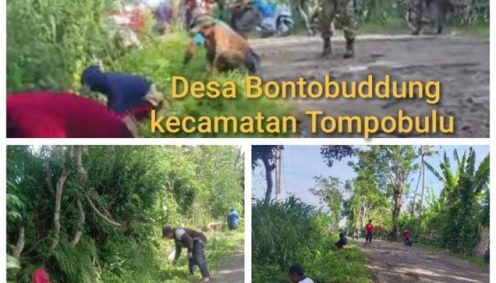 Kepala Desa Bersama Warga Bontobuddung Gotong‑royong Rabu Bersih, Tingkatkan Kebersihan dan Silaturahmi
