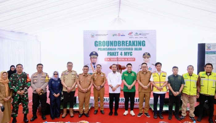Wakil Bupati Barru Dukung Pembangunan Infrastruktur, Groundbreaking Preservasi Jalan Paket 4 MYC di Wajo