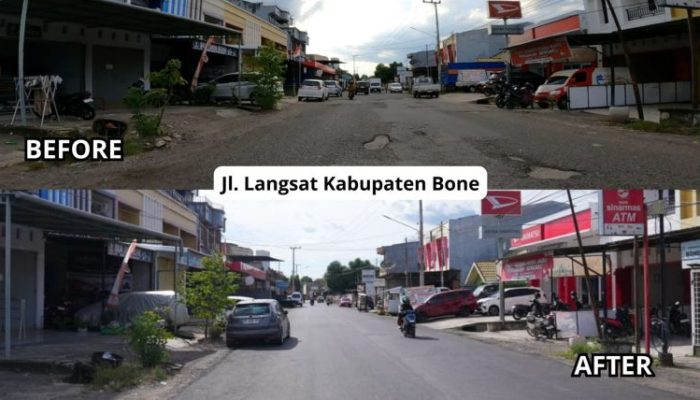 Gubernur Sulsel Resmikan Jalan Andalas, Jalan Bali dan Jalan Langsat di Kabupaten Bone