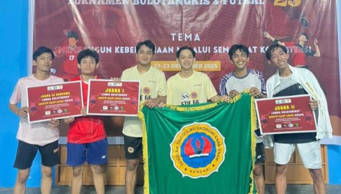 Ganda Putra STIE 66 Kendari Tutup 2025 dengan Hasil Positif di Turnamen Bulutangkis HMPT Cup I
