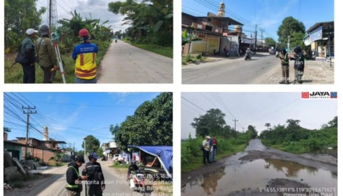Gubernur Andi Sudirman Pantau Pengukuran Topografi MYC Paket 2 Ruas Jalan Galesong, Minta Kerjasama Masyarakat 