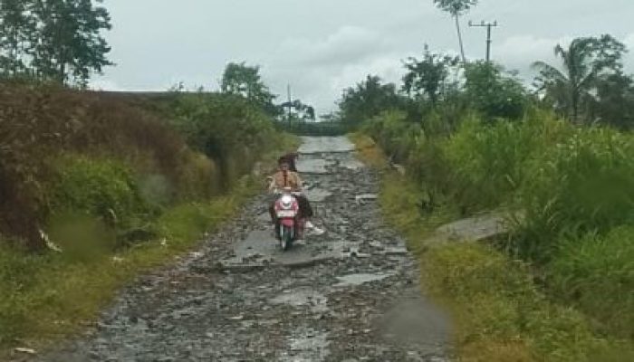 Jalan Desa Bontotanga Rusak Parah, Warga Minta Perbaikan Segera Sebelum Timbul Korban