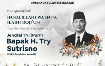 Gubernur Sulsel Sampaikan Duka Cita atas Wafatnya Wapres ke-6 RI Try Sutrisno